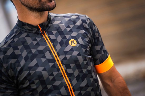 Rogelli Rubik Fietsshirt - Korte Mouwen - Heren - Groen, Oranje - Maat S van Rogelli — afbeelding 4