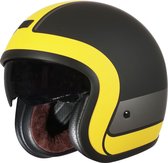 Origine | records de sprint | casque jet jaune mat-noir | taille XL | cyclomoteur léger, scooter et moto