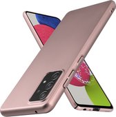 Cadorabo Hoesje geschikt voor Samsung Galaxy A52 (4G / 5G) / A52s in METAAL ROSE GOUD - Hard Case Cover beschermhoes in metaal look tegen krassen en stoten