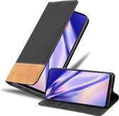 Cadorabo Hoesje geschikt voor Samsung Galaxy A51 4G / M40s in ZWART BRUIN - Beschermhoes met magnetische sluiting, standfunctie en kaartvakje Book Case Cover Etui