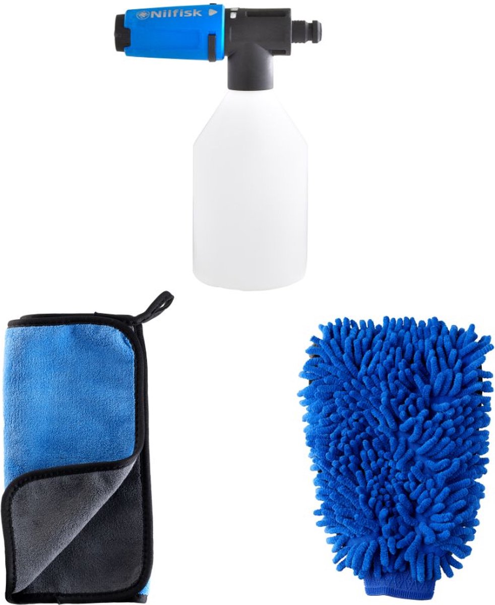 Nilfisk Car washing kit bevat Towel, washing glove & super foam sprayer - Nilfisk