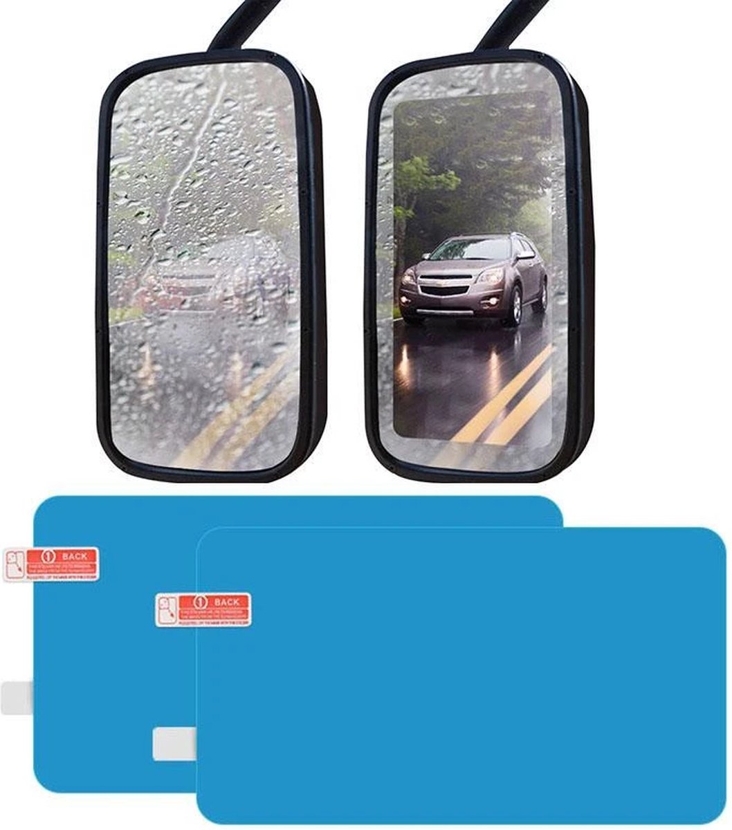 Waterafstotende folie vrachtwagen buitenspiegels - *A*-merk Anti Regen Sticker – Nano – Waterafstotende Spray – Vrachtwagen/Bussen accesoires – Regen Sticker – Nano Glass Protecter – Trucks - vrahctwagen spiegel afdruipsticker