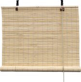 Bamboebaas bamboe rolgordijn Fedde - Naturel - 80x180 cm - Natuurlijke look - Zonwerend - Duurzaam bamboe - Lichtdoorlatend - Geschikt voor binnen en buiten - Eenvoudige montage
