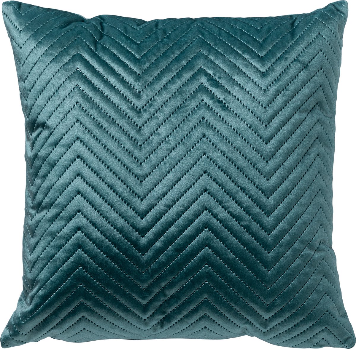 Dutch Decor DUKE - Kussenhoes 40x40 cm - subtiel geometrisch patroon - Sagebrush Green - groen - met rits - zonder binnenkussen Blauwgroen