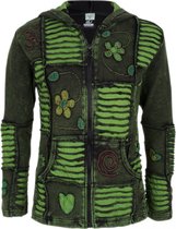 Dames Vest van Katoen zonder voering en vaste capuchon - SHAKALOHA - W Madzz Green 3XL