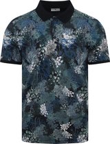 State of Art - Poloshirt Print Blauw - Regular-fit - Heren Poloshirt Maat L