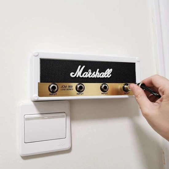 Marshall Key Holder Zwart - Porte-clés pour porte-clés guitare - Porte-clés  Jack Rack