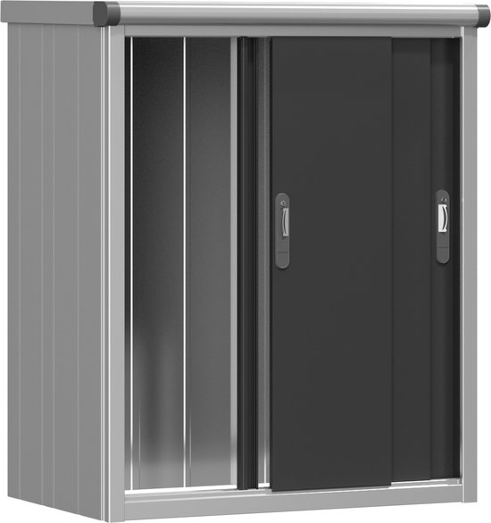 Outsunny Gereedschapsschuur van Metaal met Schuifdeuren en Ventilatieramen, 277 x 195 x 192 cm