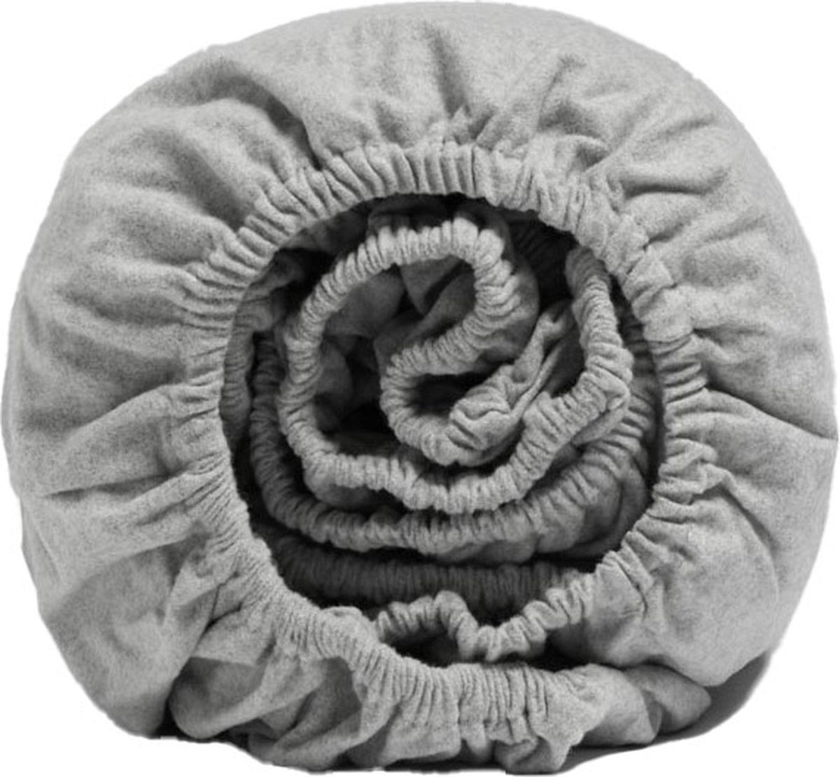 Yumeko hoeslaken flanel lichtgrijs 140x200x30 - Biologisch & ecologisch