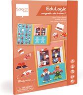 Scratch EduLogic Book: Mix&Match/DRESSING BEAR 18,2x25,6x1,3cm (fermé), 51,5x25,6x1cm (ouvert), magnétique, 3+