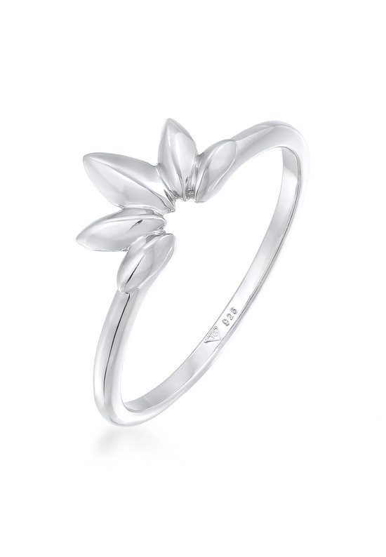 Foto: Elli dames ring dames blad vorm natuur elegant in 925 sterling zilver