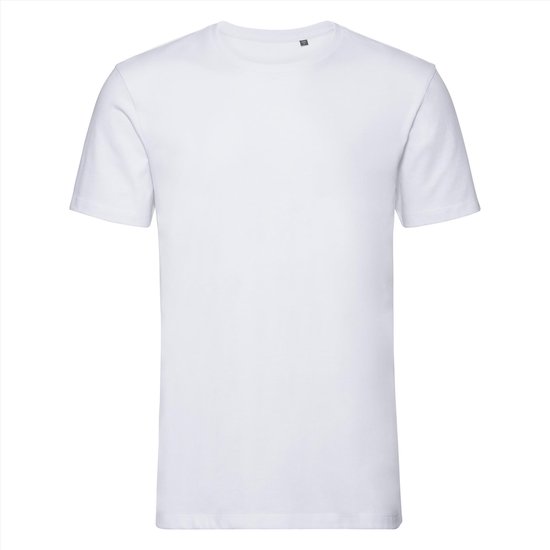 Russell - Pure Organic T-Shirt - Wit - 100% Biologisch Katoen - M