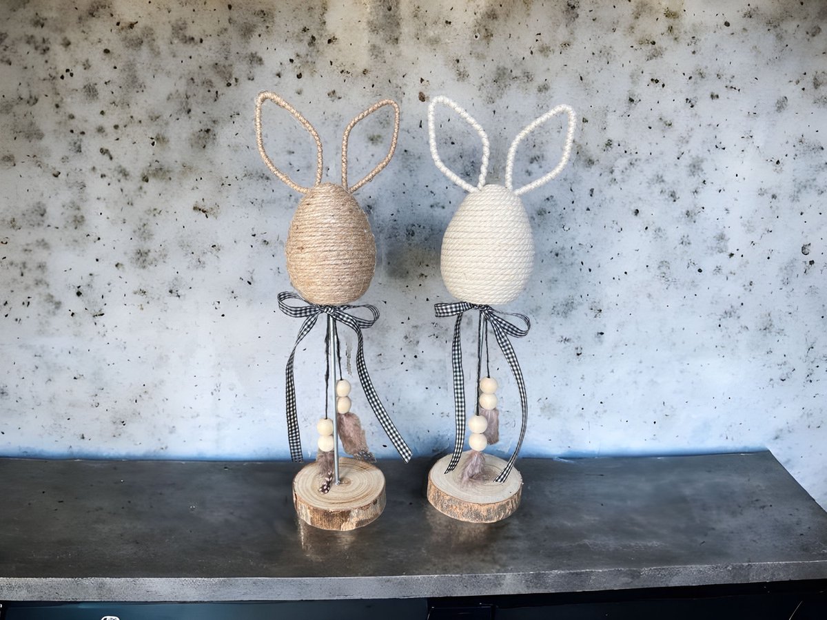 Doorzichtig Streng inspanning paasdecoratie 2023 - paasversiering - decoratie eieren met oren - set van 2  stuks | bol.com