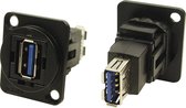 XLR-adapter USB A-bus 3.0 naar USB-B bus 3.0 Adapter, inbouw CP30205NMB CP30205NMB Cliff 1 stuk(s)