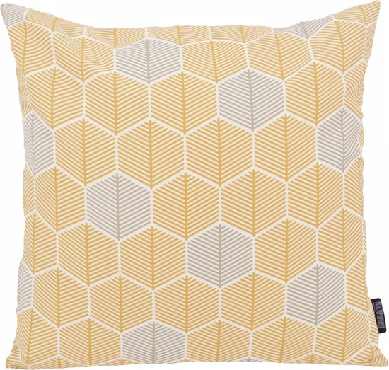Sierkussen Hexagone Jaune | 45 x 45 cm | Coton / Polyester