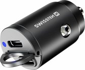 Chargeur voiture Swissten - 2 ports - Chargeur rapide - 45W - 2x USB-C - Zwart