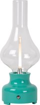 Lucide JASON Oplaadbare Tafellamp - Accu/Batterij - LED Dimb. - 1x2W 3000K - 3 StepDim - Turkoois