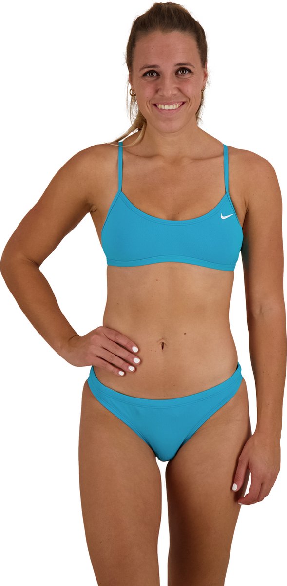 Nike Swim Hydrastrong Solid Bikini broekje Sneldrogend platte naden ondoorzichtig dankzij de binnenvoering Aquamarine