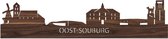 Skyline Oost-Souburg Notenhout - 120 cm - Woondecoratie - Wanddecoratie - Meer steden beschikbaar - Woonkamer idee - City Art - Steden kunst - Cadeau voor hem - Cadeau voor haar - Jubileum - Trouwerij - WoodWideCities