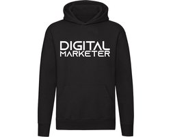 Digital Marketer | online | marketing | internetmarketing | media | onderneming | webshop | Unisex | Trui | Sweater | Hoodie | Capuchon | Zwart