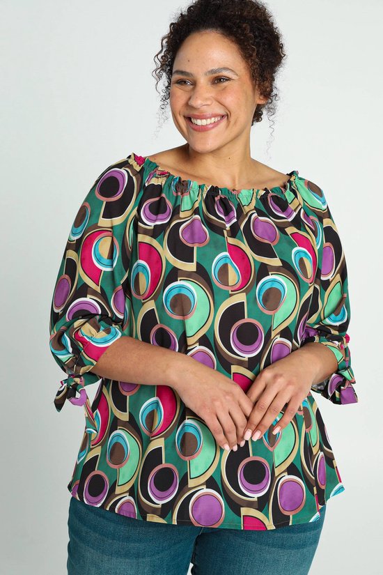 Geometrische Hela Blouse - Stijlvolle Pasvorm en Comfort voor Elke Dag