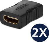 Techvavo® Set van 2 - HDMI Koppelstuk – HDMI Adapter - Extender – Verlengadapter HDMI Female