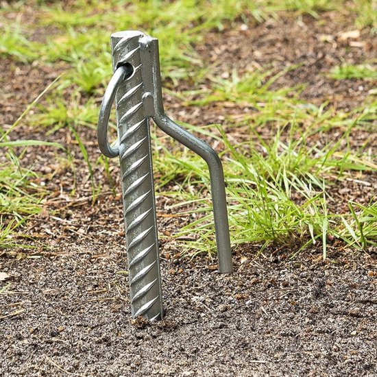 Pack De 8 Piquets De Tente 40 Cm - Acier Noir Avec Anneau - Idéal Camping