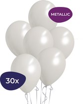 Witte Ballonnen – Metallic Ballonnen – Helium Ballonnen – Sweet 16 Versiering – Verjaardag Versiering – 30 stuks