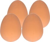 4x Namaak eieren stuiterend bruin - Pasen