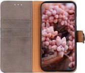 KHAZNEH Hoesje Portemonnee Book Case Khaki Geschikt voor Samsung Galaxy A34