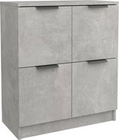 vidaXL-Dressoir-60x30x70-cm-bewerkt-hout-betongrijs