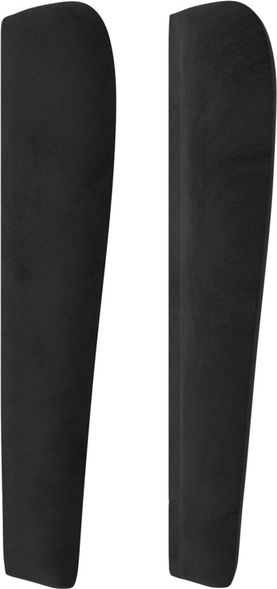 vidaXL - Tête de lit - avec - bords - 93x23x118/128 - cm - velours - noir