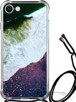 Anti Shock hybrid Case iPhone SE 2022 | 2020 | 8 | 7 Telefoon Hoesje met doorzichtige rand Sea in Space