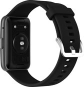 Bandje Geschikt voor Huawei Watch Fit 2 Resistente Siliconen band met gaatjes – Zwart