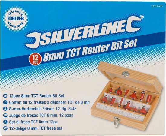 Coffret 8 pièces empilables Silverline, 165 x 105 x 75 mm