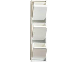 VEEHAUS – Monstera - Prullenbak 3 vakken – Afvalemmer