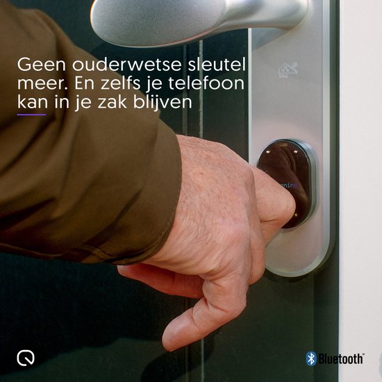 LOQED Touch Smart Lock – Slim Deurslot – Smartlock Slim Slot met Smart Home Integratie Bridge, Cilinder & Codetoegang - LOQED