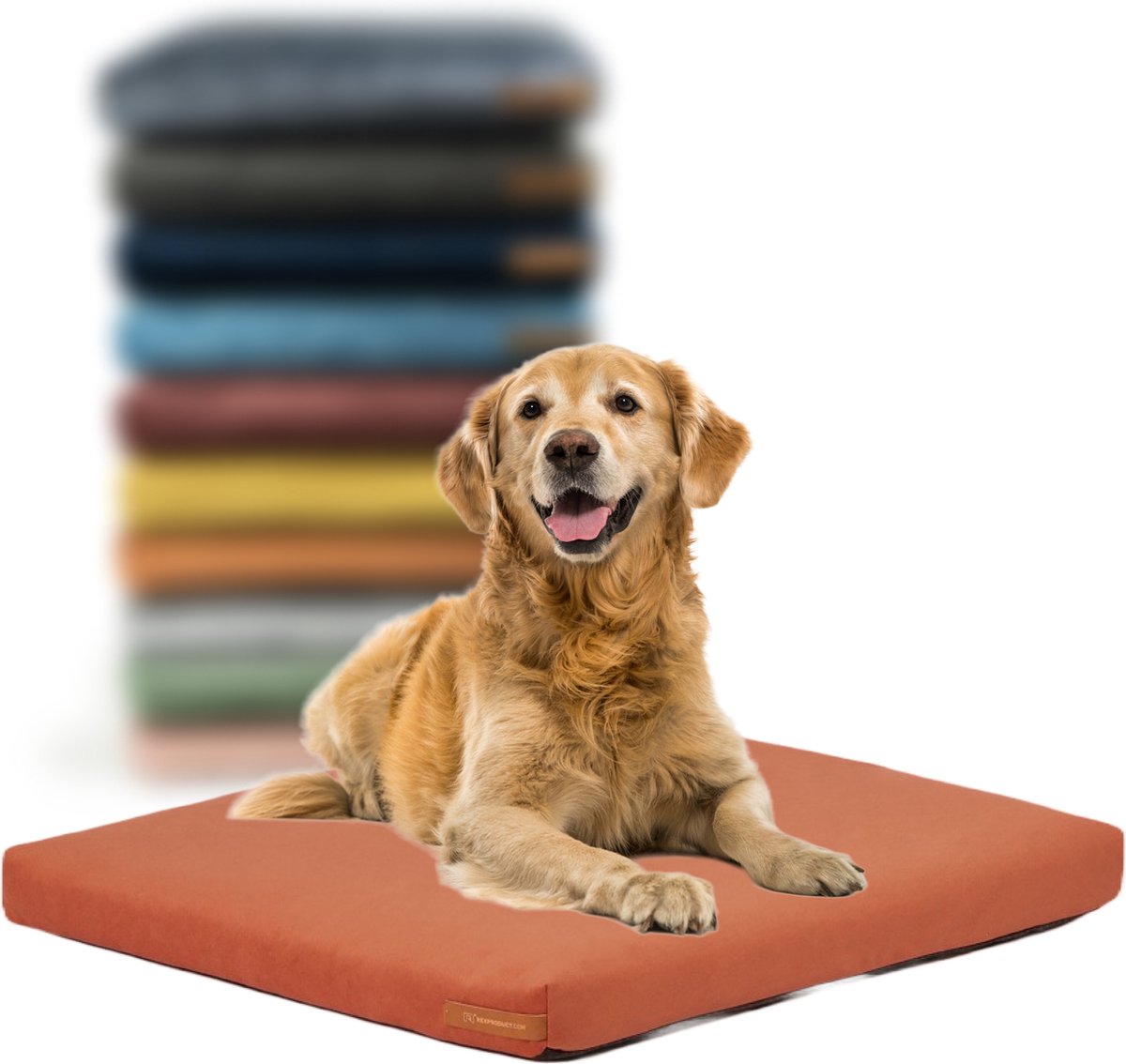 Rexproduct Hondenkussen – Hondenmand – Hondenbed Met Rits En Wasbaar – Manden & Kussens 60 X 70 Cm – 0 Tot 80 Kg – Softpet Oranje
