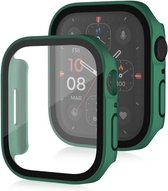 By Qubix Hard case 41mm - Groen - Geschikt voor Apple Watch 41mm hoesje - screenprotector - Bescherming iWatch - Bescherm hoesje