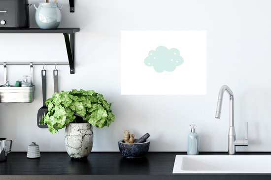 Stickers muraux - Sticker Foil - Nuage - Etoiles - Pastel - Enfants - Bébé - 40x30 cm - Film Adhésif - Stickers muraux Chambre Enfant - Papier Peint Autocollant