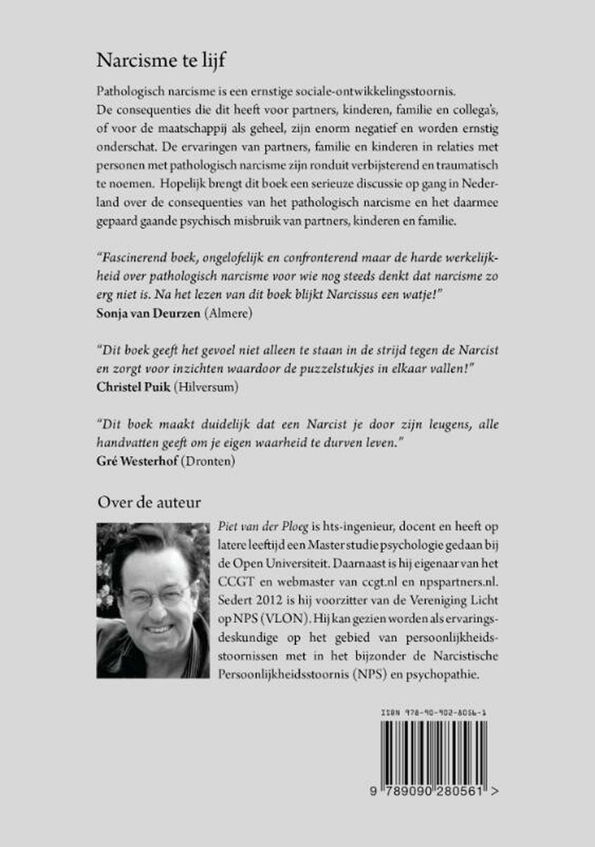Psychologie en PS 1 - Narcisme te lijf - back cover