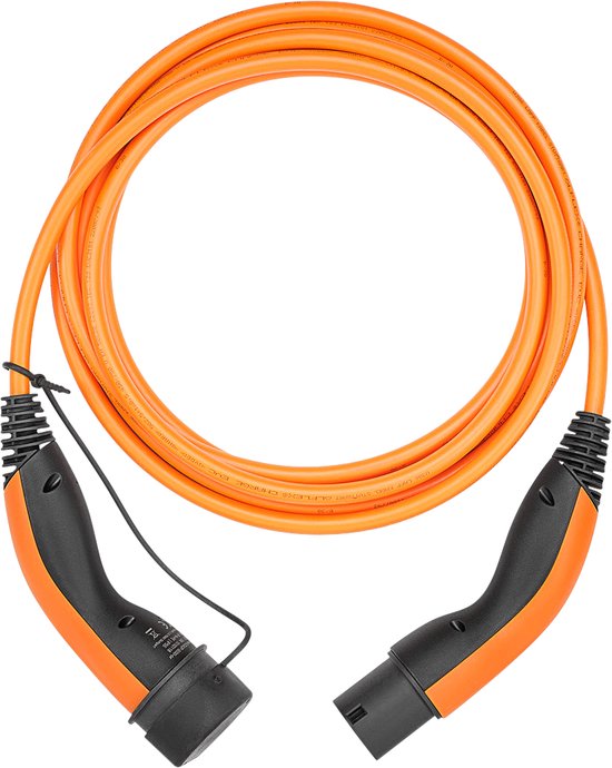 Câble de recharge 5 mètres Type 2 - Type 2 jusqu'à 7,4kW