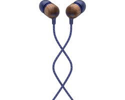 House of Marley Smile Jamaica Oortjes met Draad - Bedrade Oordopjes 3,5 mm Aansluiting - Met Microfoon en 1knopsbediening - Eco Friendly Design - 9MM Drivers - Knoopvrije Kabel - Denim