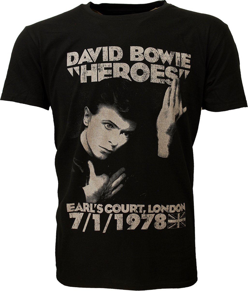 David Bowie Heroes Earls Court T-Shirt - Officiële Merchandise - L