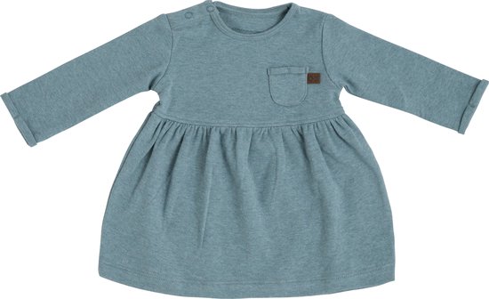 Baby's Only Jersey jurkje Melange - Stonegreen - 68 - 100% ecologisch katoen - GOTS