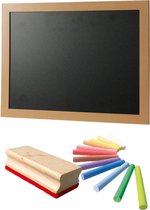 Tender Toys Blackboard / tableau noir - avec 13 craies colorées - avec gomme - 30 x 40 cm