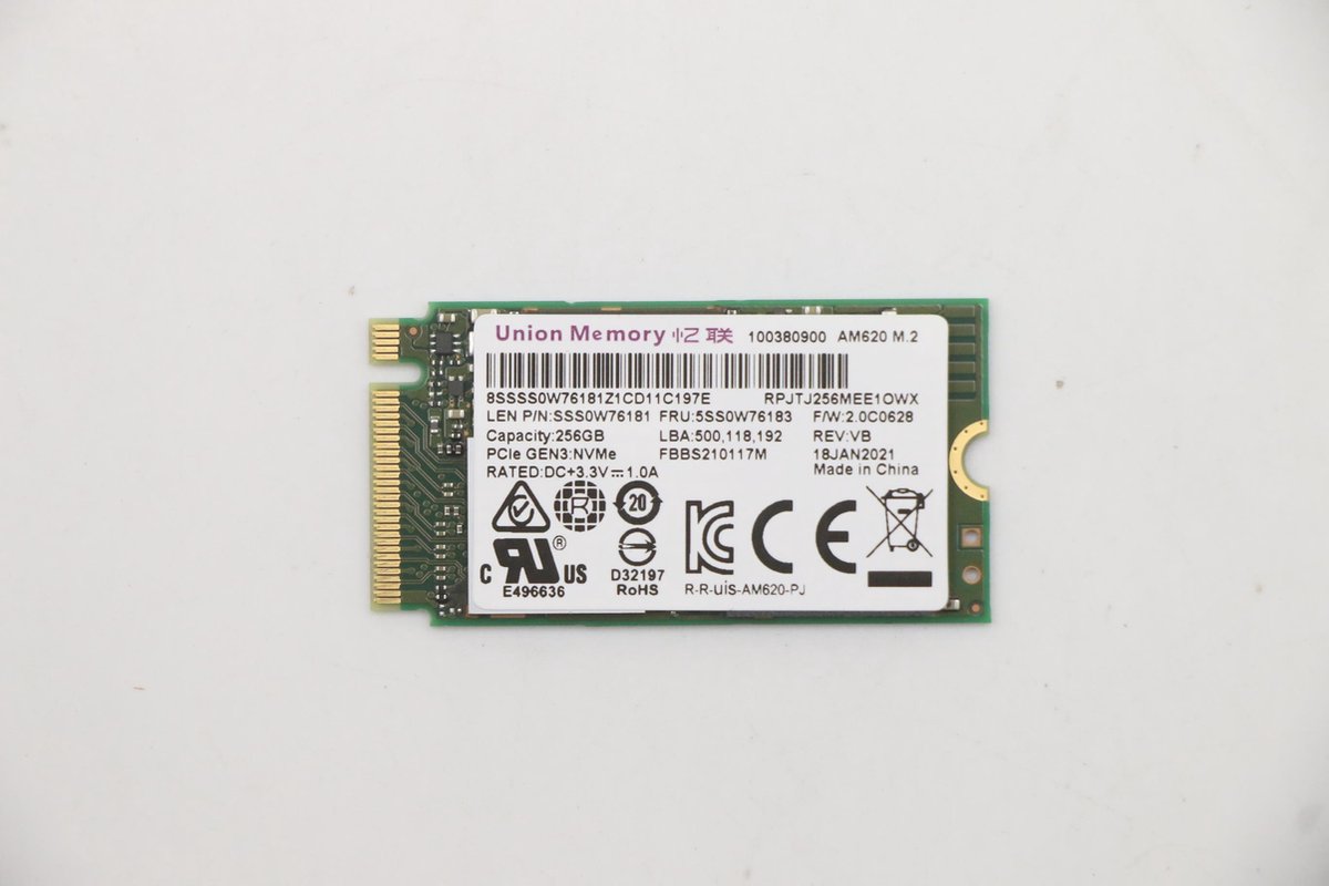 Lenovo 5SS0W76183 internal solid state drive 256 GB M.2 PCI Express 3.0 NVMe