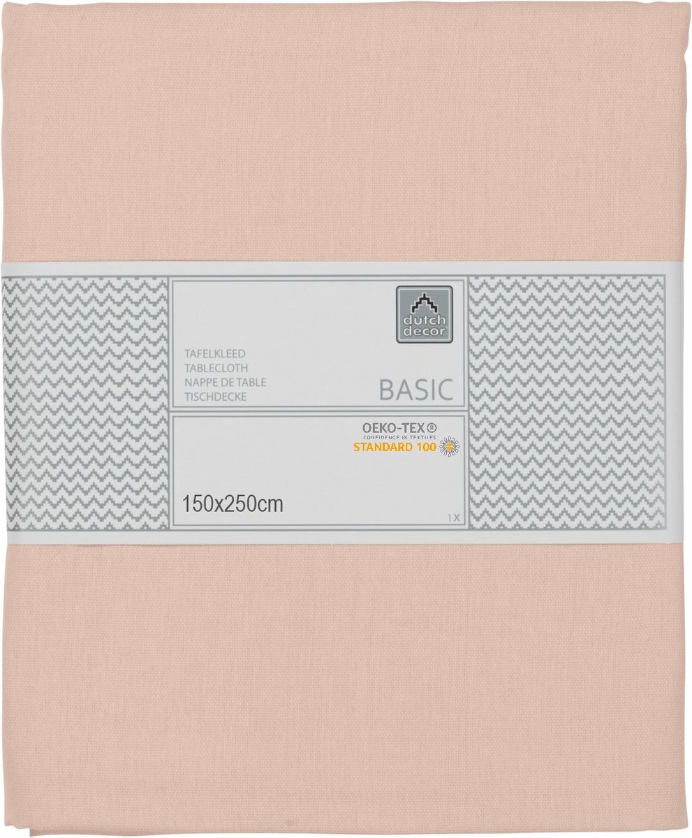 Dutch Decor Tafelkleed 100% Katoen 150 x 250 cm - Oud Roze