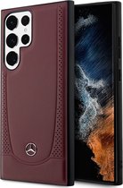 Coque Samsung Galaxy S23 Ultra Backcase - Mercedes-Benz - Rouge uni - Cuir
