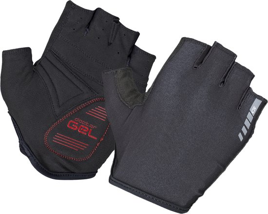 GripGrab - Solara Mesh Padded Korte Vinger Zomer Fietshandschoenen Zondoorlatend met Padding - Zwart - Unisex - Maat XL